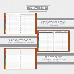 Carnet personnalisé avec couverture en cuir spirale dorée, imprimé CMYK, A5, 80 feuilles, 100% écologique, budget, hebdomadaire, quotidien, mensuel - Product Image 4