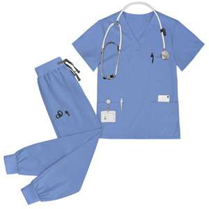 Conjunto de Uniforme en Oferta, Elegante Conjunto de Pantalones Cargo y Blusa para Salón de Belleza, Conjuntos de Uniformes para Trabajo Hospitalario - Product Image 3