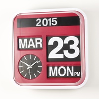 Jam Dinding Kalender Otomatis 43CM untuk Kantor & Dekorasi Rumah dengan Tampilan Waktu/Tanggal/Tahun, Mesin Jepang, Mudah Dibaca # A00AF630