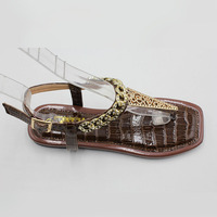 Sandales plates d'été pour femmes, chaussures plates décontractées d'extérieur, vente en gros de chaussures de luxe, tailles disponibles 37-42