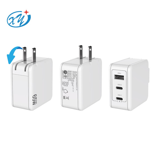 65W GaN USB-A -Type C Foldable Portable Charger with JP Plug Quick 65 Watt PD Fast Charging for Laptops Phones and Notebooks