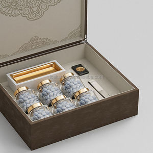 Caja de Perfume de Madera y Cuero de Lujo Personalizada de Fábrica, Caja de Regalo de Perfume de Madera <span class=keywords><strong>MDF</strong></span>, Caja de Embalaje de Perfume Oud con Tapa - Product Image 2