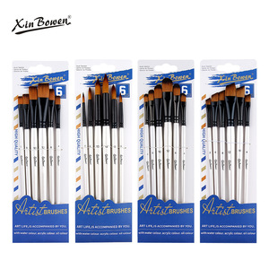Pinceau Xin Bowen HB-3352 en nylon avec manche en bois pour peinture <span class=keywords><strong>acrylique</strong></span>, <span class=keywords><strong>gouache</strong></span>, aquarelle, huile, étudiants en art, dessin à la main, vente en gros - Product Image 5