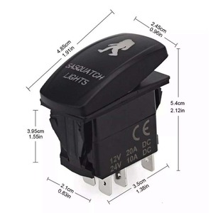 Universal Fit 5Pin Green LED Rocker Switch for Car/Truck/Boat/ATV Durable Heavy Duty Light Bar Control - Product Image 4