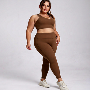 Conjunto Deportivo de Dos Piezas para Mujer, Ropa de Yoga, Bra Deportivo y Leggings, para Gimnasio, Ejercicio y Entrenamiento - Product Image 1