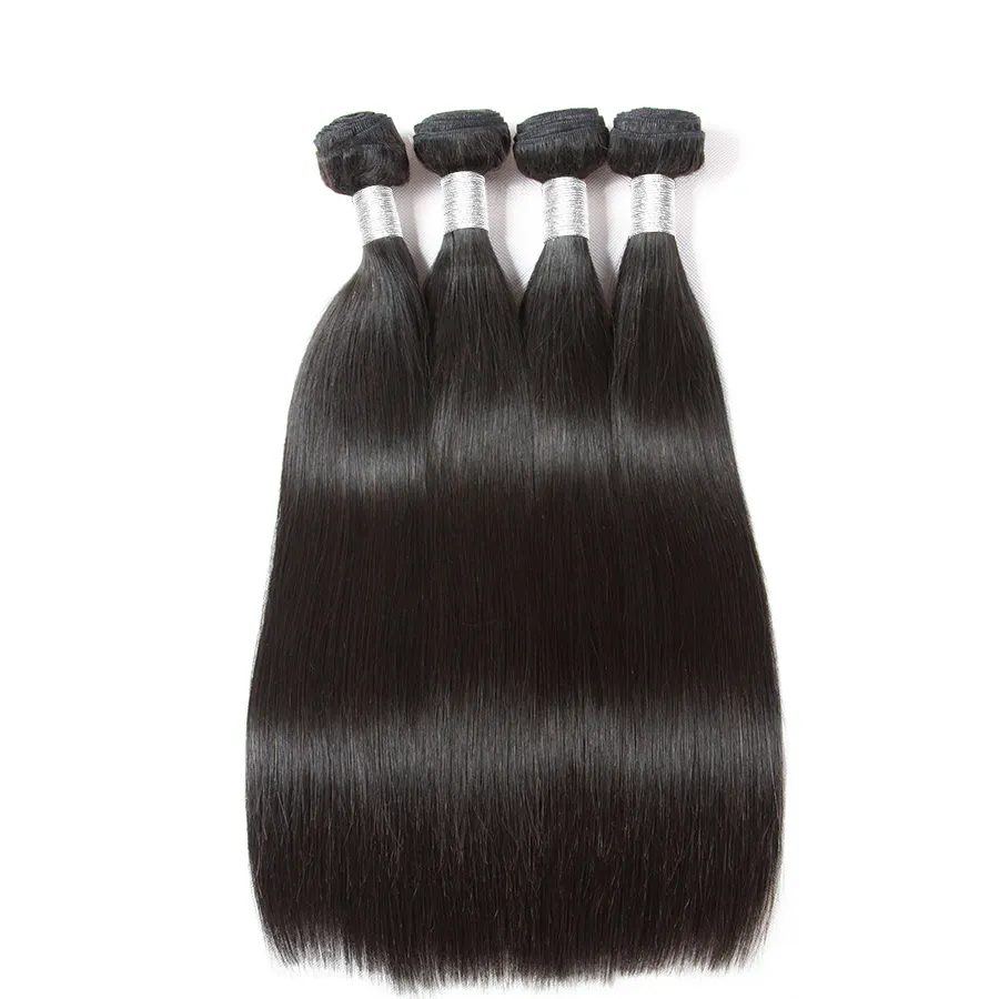 Cheap 11A Wholesale Bundles With Closure Straight Brazilian Virgin Cuticle Aligned Human Hair For Black Women