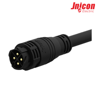 Connecteur étanche 30A 300V M25 4 broches à verrouillage par pression IP67 Jnicon, prise d'alimentation circulaire pour éclairage extérieur UL