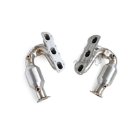 Header Manifold Knalpot High Flow 200CELL Kustom untuk Porsche Boxster Cayman 987.2 2.7L 2009-2012 SS304 Dumppipe 1:1 OEM Fitment