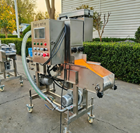 Machine compacte automatique de revêtement en poudre, petite machine commerciale pour le recouvrement de panure et l'enrobage de graines de sésame pour les snacks frits