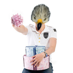 Máscara de Cabeza de Zorro con Boca Móvil para Disfraz de Halloween, Máscara de Animal de Piel Artificial de Tigre, <span class=keywords><strong>Husky</strong></span>, Águila, Orangután, Disfraces de Halloween para Fiesta - Product Image 5