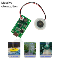 Module d'atomisation pour humidificateur avec interface micro USB DC5V, ventilateurs lumineux colorés, carte de commande