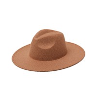 Chapeau Fedora en feutre imitation laine à large bord, style cowboy jazz rétro britannique, unisexe, pour automne-hiver, accessoire de tête formel