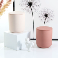 Bougie aromatique en céramique de style nordique créatif, 10 oz, ronde, mate, pour la décoration de la maison, récipient d'aromathérapie