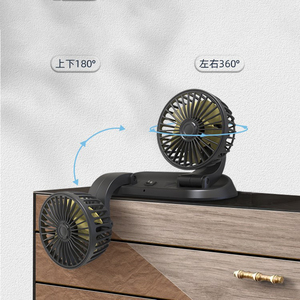 360 Rotation Refroidissement <span class=keywords><strong>Voiture</strong></span> Muet Double Tête Solaire <span class=keywords><strong>Ventilateur</strong></span> Intérieur De <span class=keywords><strong>Voiture</strong></span> USB <span class=keywords><strong>Ventilateur</strong></span> - Product Image 5