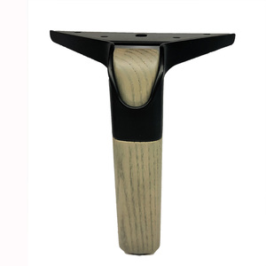 <span class=keywords><strong>Piedini</strong></span> ovali <span class=keywords><strong>in</strong></span> <span class=keywords><strong>legno</strong></span> con punte antiscivolo trasparenti e Hardware nero opaco - Product Image 5