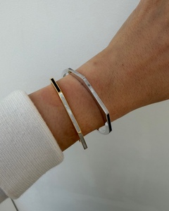 Bracelet Bangle02 en Or Blanc 14K avec Diamants – Vente en Gros de Bijoux Fins – Fabricant de Bijoux Personnalisés – Fournisseur OEM ODM - Product Image 2