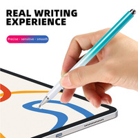 Stylet universel à écran tactile dégradé en métal 2 en 1 avec logo, pointe en caoutchouc de 2e génération pour Apple Samsung pour Xiaomi, stylo personnalisé avec logo