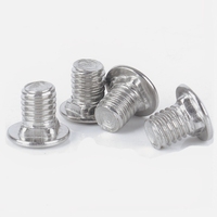 Boulon de chariot à tête fraisée plate et col carré en acier inoxydable 304 classe 8, métrique M6 M8, avec écrou à bride