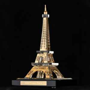 OEMカスタム手作りクリスタルランドマークモデルレーザー彫刻企業ギフト卸売サプライヤーエッフェル塔タージマハル像 - Product Image 1