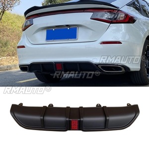 สำหรับ Honda Civic รุ่นที่ 11 Hatchback ปี 2021-2024 ชุดแต่งกันชนหลังสีดำด้าน พร้อมลิ้นกันชนและดิฟฟิวเซอร์ - Product Image 2