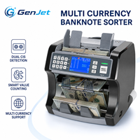 Contador de Billetes Multidivisa Portátil S210 con Doble CIS, Pantalla Táctil, Reconocimiento de Valor Mixto de Alta Velocidad, Actualización USB, 200-300 Billetes