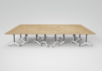 LIWEI Ensemble de table de formation inclinable modulaire moderne et de chaises pliantes gigognes avec roulettes, support de rangement métallique robuste pour bureau et salle de conférence