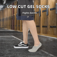 Chaussettes basses invisibles en coton Pima/nylon/élasthanne, tricotées, antibactériennes, fines, antidérapantes, pour le quotidien, le sport et le confort.