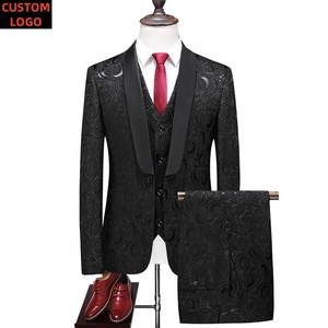 Setelan pakaian pria, 5XL, setelan pakaian pria, LOGO kustom, 3 potong, Jacquard, bisnis, Blazer pengantin pria, ukuran Plus, setelan mewah untuk pria, <span class=keywords><strong>Prom</strong></span> - Product Image 2
