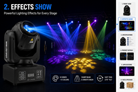 Mini Proyector LED de Metal de 30W/60W con Gobo, 2900K RGBW DMX512, Control por Voz Automático, Efectos de Escenario para Clubes, Bares, Conciertos y Bodas