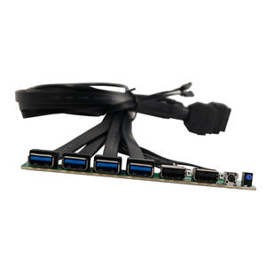 Boîtier d'ordinateur Panneau frontal Double USB 2.0 1 à 4 ports USB 3.0 Carte mère Panneau de châssis Montage sur panneau Câble d'extension Lecteur de <span class=keywords><strong>disquette</strong></span> - Product Image 2
