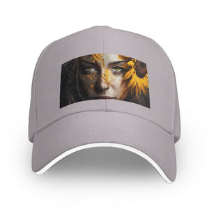 Image personnalisée Casquette de baseball de luxe en velours à 5 panneaux à bord incurvé Style américain à la mode Lettre imprimée sportive Couvre-chef sublimé en caoutchouc - Product Image 4