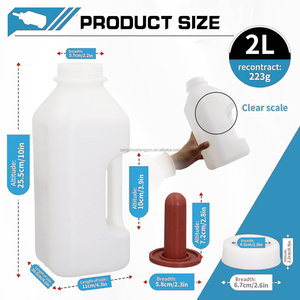 Biberón <span class=keywords><strong>de</strong></span> Plástico para Terneros <span class=keywords><strong>de</strong></span> Granja, 2L, Alimentador <span class=keywords><strong>de</strong></span> Leche para Terneros - Product Image 2