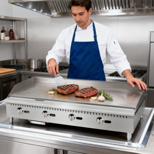 Plancha de Acero Inoxidable Mylern con Certificación ETL para Gas Natural, 12/24/36/48 Pulgadas, Equipo de Cocina para Restaurantes, Parrilla Plana con 4 Quemadores - Product Image 2
