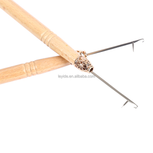 AliLeader เข็มถักตะขอตัวยึดไม้,เข็มถักสำหรับต่อผมขนนกลูกปัดวงแหวนขนาดเล็ก - Product Image 4