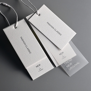 Customized Luxury Printed Logo 700gsm Special Matte Paper Hangtag Set Texture Paper Personalized Logo Paper Tags For <strong>Clothing</strong> - Product Image 1