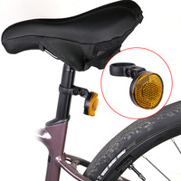 Support de selle de vélo Singsun antivol et étanche noir pour AirTag, support réflecteur pour traceur GPS Apple AirTag, VTT