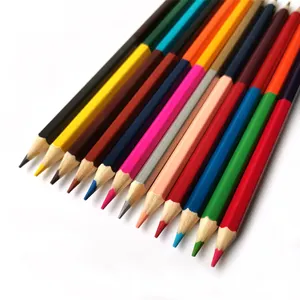 포플러 화이트 나무 양면 3mm 바이 컬러 색칠 연필