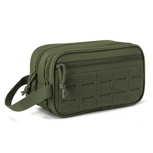Nhỏ Dopp <span class=keywords><strong>Kit</strong></span> Dây Kéo Chiến Thuật Cho Vệ Sinh Cá Nhân Túi Thời Trang Du Lịch Không Thấm Nước Polyester Người Đàn Ông Của Molle Túi Tắm Cạo Râu Bộ Dụng Cụ - Product Image 1
