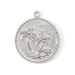 Ciondolo di Buddha fiore di rosa fiore di angelo croce amore lucido gioielli da donna in acciaio inossidabile - Product Image 4