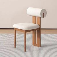 Chaise de salle à manger moderne en bois massif avec revêtement en cuir, dossier ergonomique, imperméable et écologique pour la salle à manger à domicile