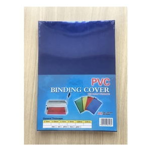 Bìa Sổ Tay PP PET PVC Ràng Buộc Xoắn Ốc Màu Xanh Dương Trong Suốt A4