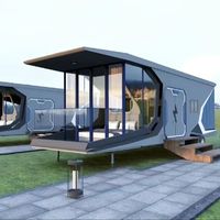 Maison Modulaire en Panneaux Sandwich Métalliques à 2 Étages, Connectée à l'Énergie Solaire, pour Bureaux, Hôtels, Centres Commerciaux – Design Moderne et Rapide