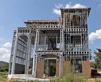 Haute qualité Fabriqué en Chine Moderne Personnalisé Luxe Préfabriqué Structure en acier léger Duplex Villa Appartement Garantie 1 an