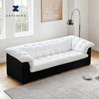 Canapé modulable 3 places Zayshine en velours chenille blanc de luxe, style rétro français, pour salon, appartement ou villa – Canapé de loisirs design