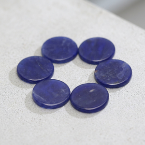 MAHNAJGEMS Prix de gros Pierres de Lapis Lazuli bleues naturelles rondes polies taille cabochon avec jeu de couleurs pour bijoux Jaipur - Product Image 4