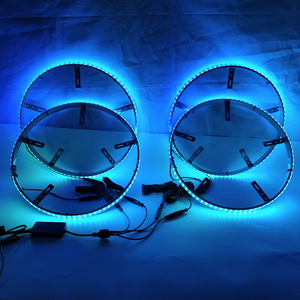 Super Bright 15.5 "<span class=keywords><strong>Quad</strong></span> Row Pure White <span class=keywords><strong>Clignotant</strong></span> IP68 LED Kit d'éclairage d'anneau de roue stroboscopique LED Wheel Well Lights Light - Product Image 2