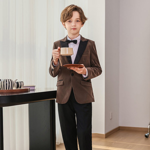 Nuevo Conjunto <span class=keywords><strong>de</strong></span> Traje Slim Fit <span class=keywords><strong>para</strong></span> Niños: Esmoquin, Blazer, Chaleco <span class=keywords><strong>de</strong></span> Boutique <span class=keywords><strong>para</strong></span> Niños, Chaleco <span class=keywords><strong>de</strong></span> Estambre, Conjunto Formal <span class=keywords><strong>de</strong></span> Blazer - Product Image 4