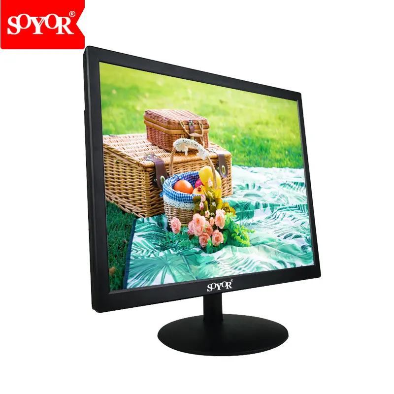 Monitor lcd de escritorio para oficina, pantalla cuadrada de 19 pulgadas