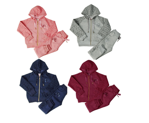 <span class=keywords><strong>Autunno</strong></span>/<span class=keywords><strong>inverno</strong></span> set di <span class=keywords><strong>abbigliamento</strong></span> da ragazza Casual a manica lunga felpa di cotone tessuto personalizzato Logo Patchwork Design all'ingrosso - Product Image 1