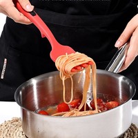 Fourchette flexible en silicone, fourchette de cuisine en silicone résistante à la chaleur de 12 pouces, grande fourchette antiadhésive, outil de cuisine ultime pour mélanger, écraser, fouetter